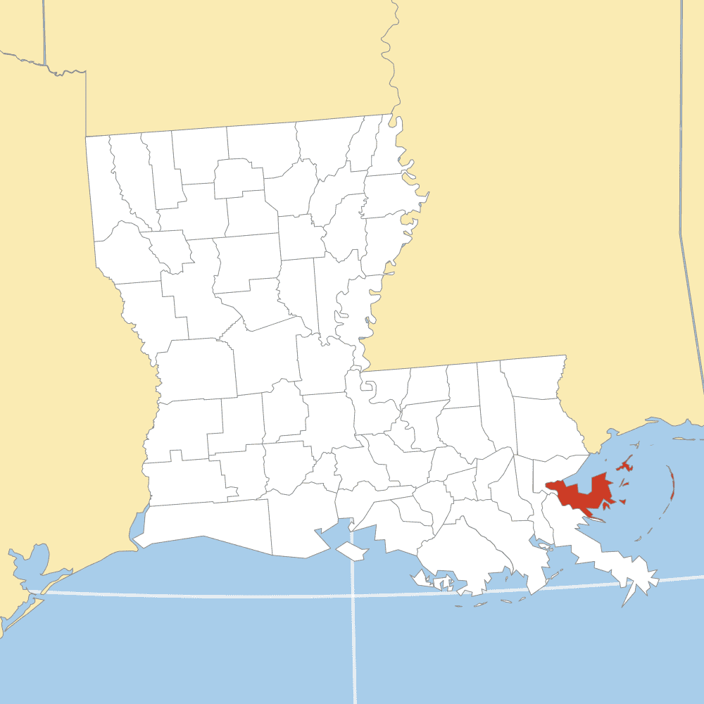 st. bernard county map